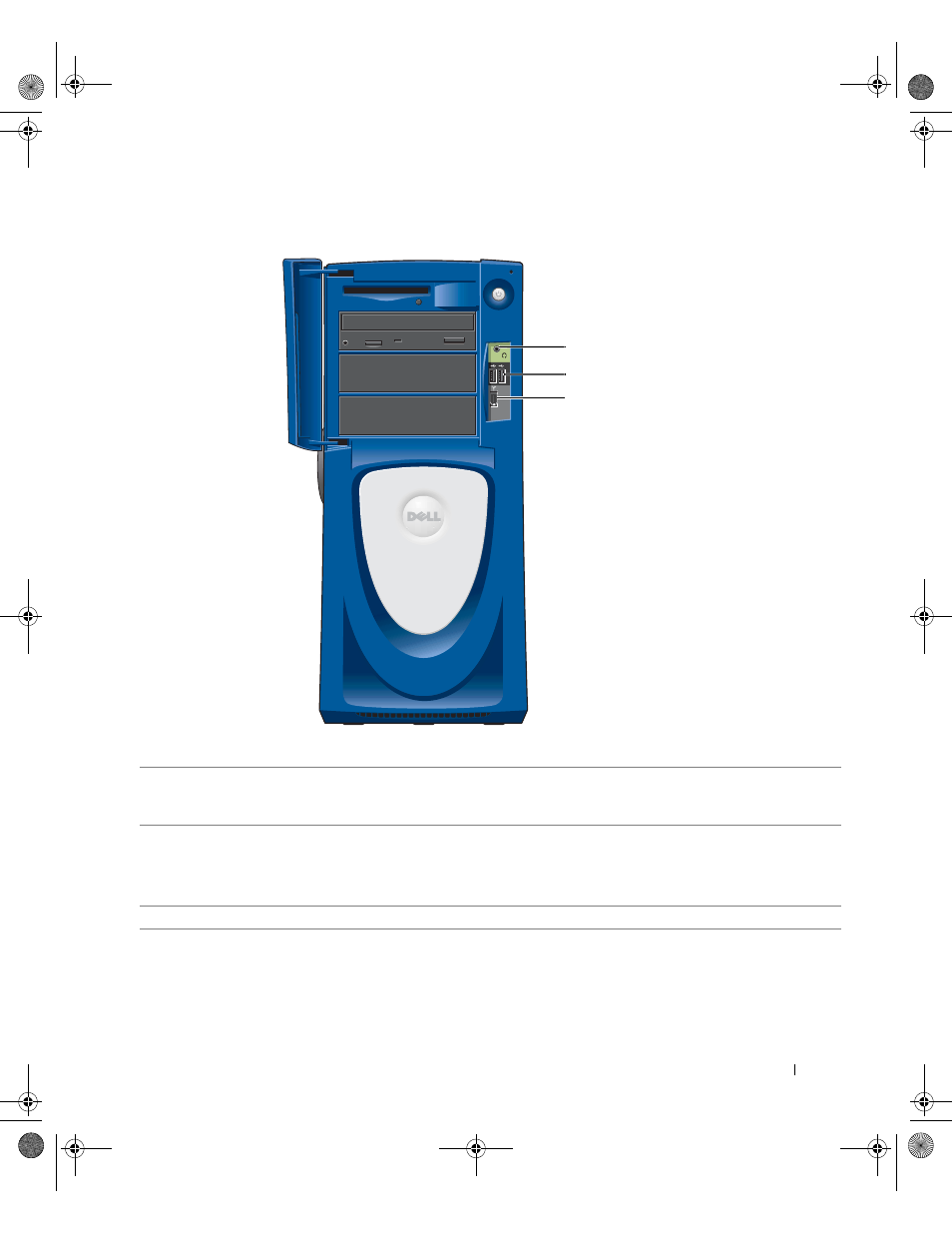 Front view (doors open) | Dell XPS/Dimension XPS User Manual | Page 77 / 148