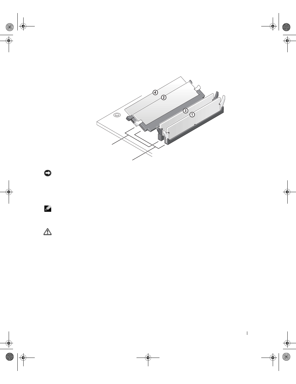 Memory installation guidelines, Installing memory | Dell XPS/Dimension XPS User Manual | Page 87 / 148