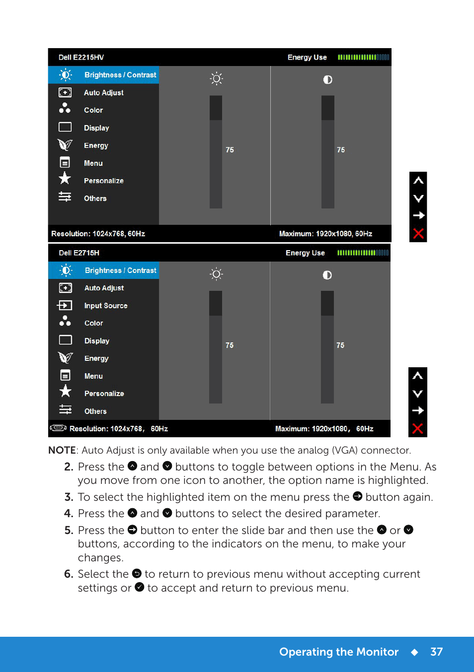 Dell E2015Hv Monitor User Manual | Page 37 / 82