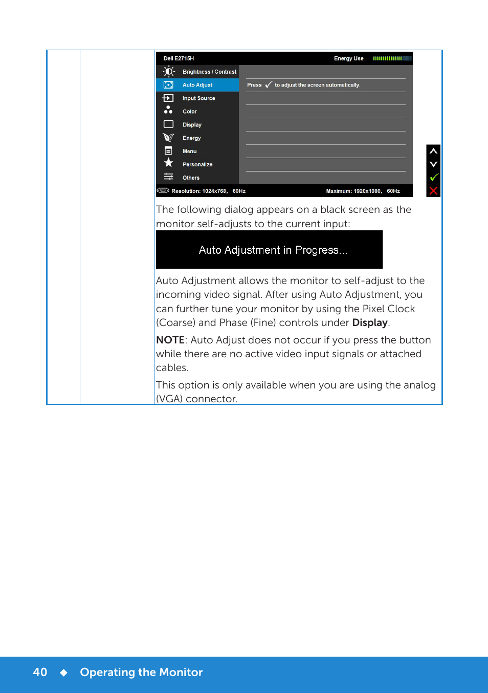 Dell E2015Hv Monitor User Manual | Page 40 / 82