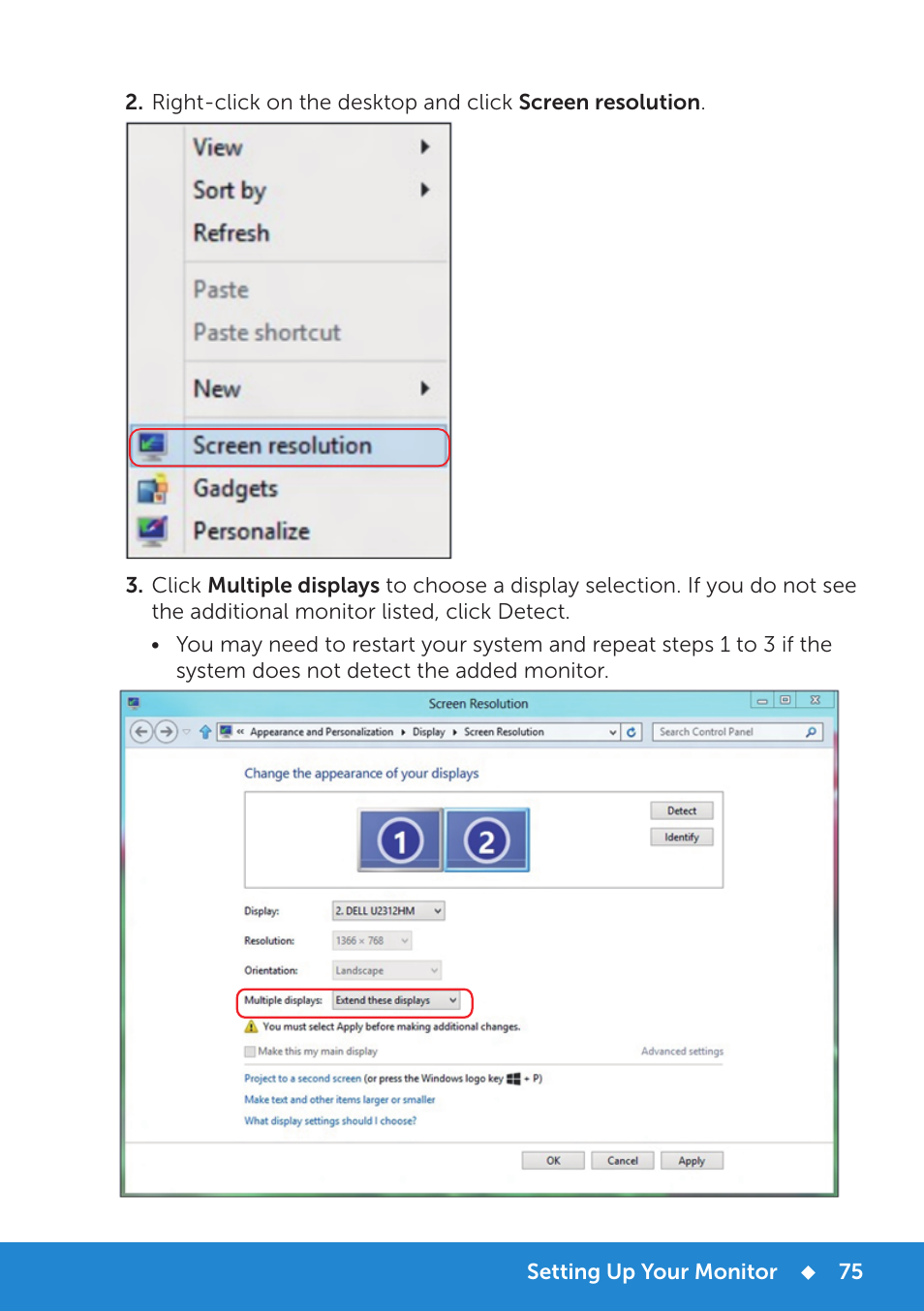 Dell E2015Hv Monitor User Manual | Page 75 / 82
