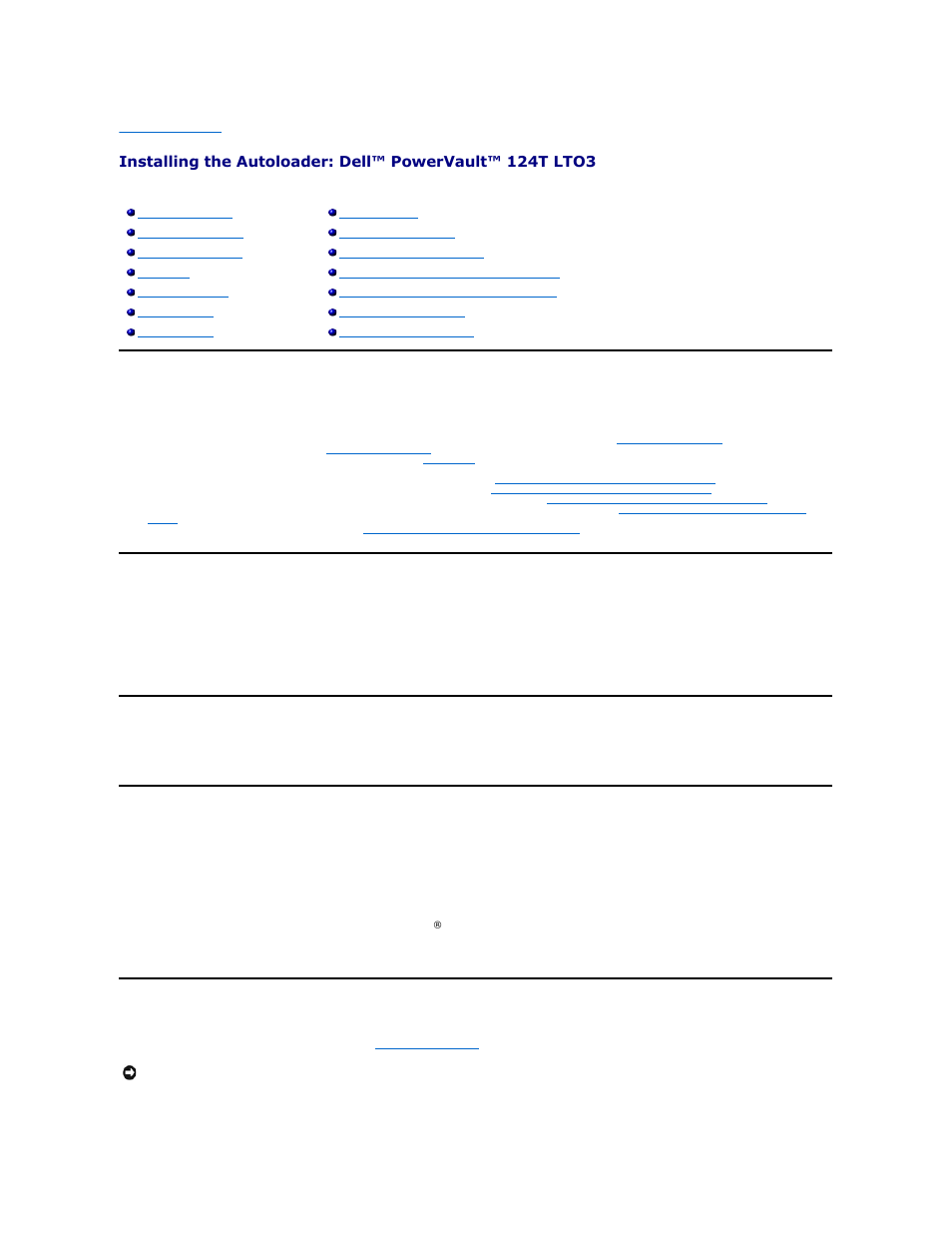 Installation overview, Installation preparation, Host bus requirements | Accessories, Choosing a location | Dell PowerVault 124T User Manual | Page 24 / 64