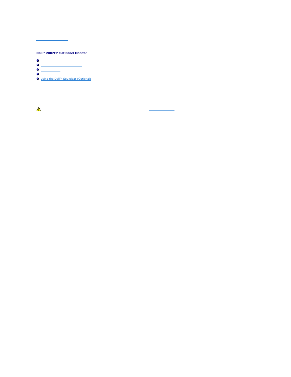 Setting up your monitor, Connecting your monitor | Dell 2007FP Monitor User Manual | Page 24 / 43