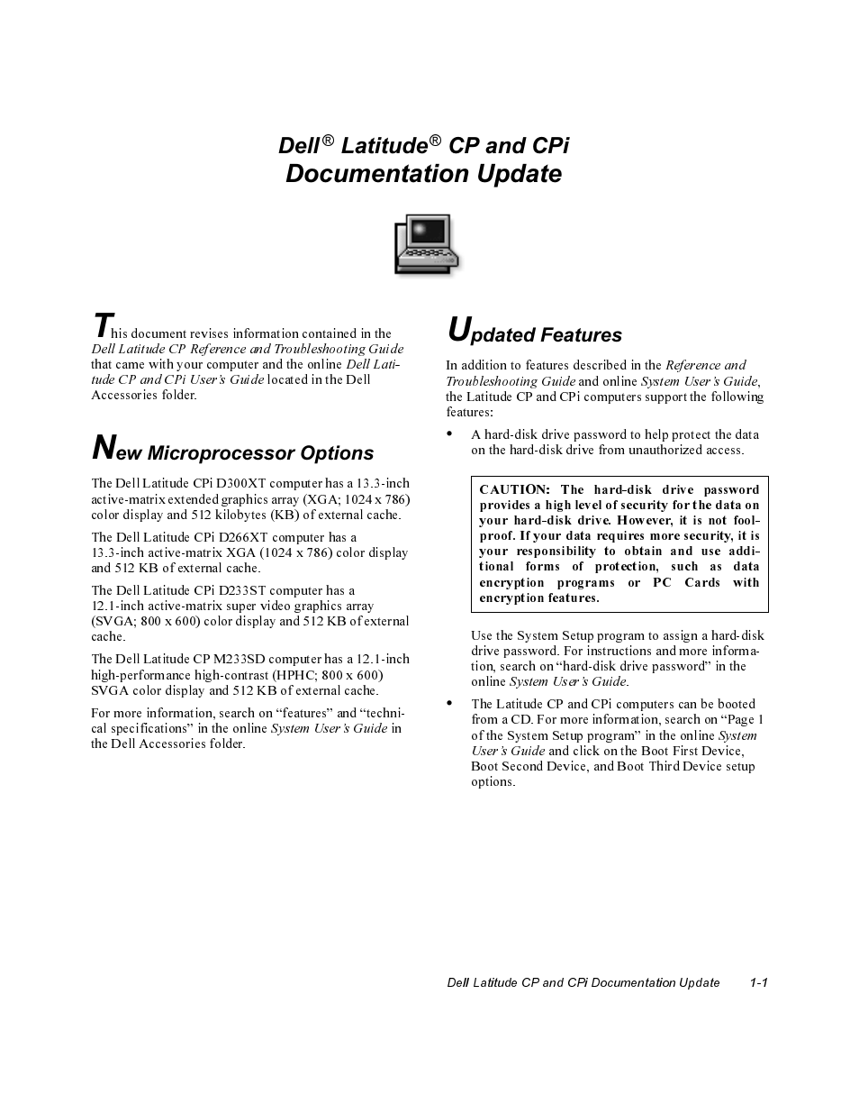 Dell Latitude Cpi User Manual | 20 pages