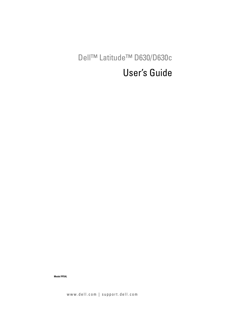 Dell Latitude D630 User Manual | 218 pages