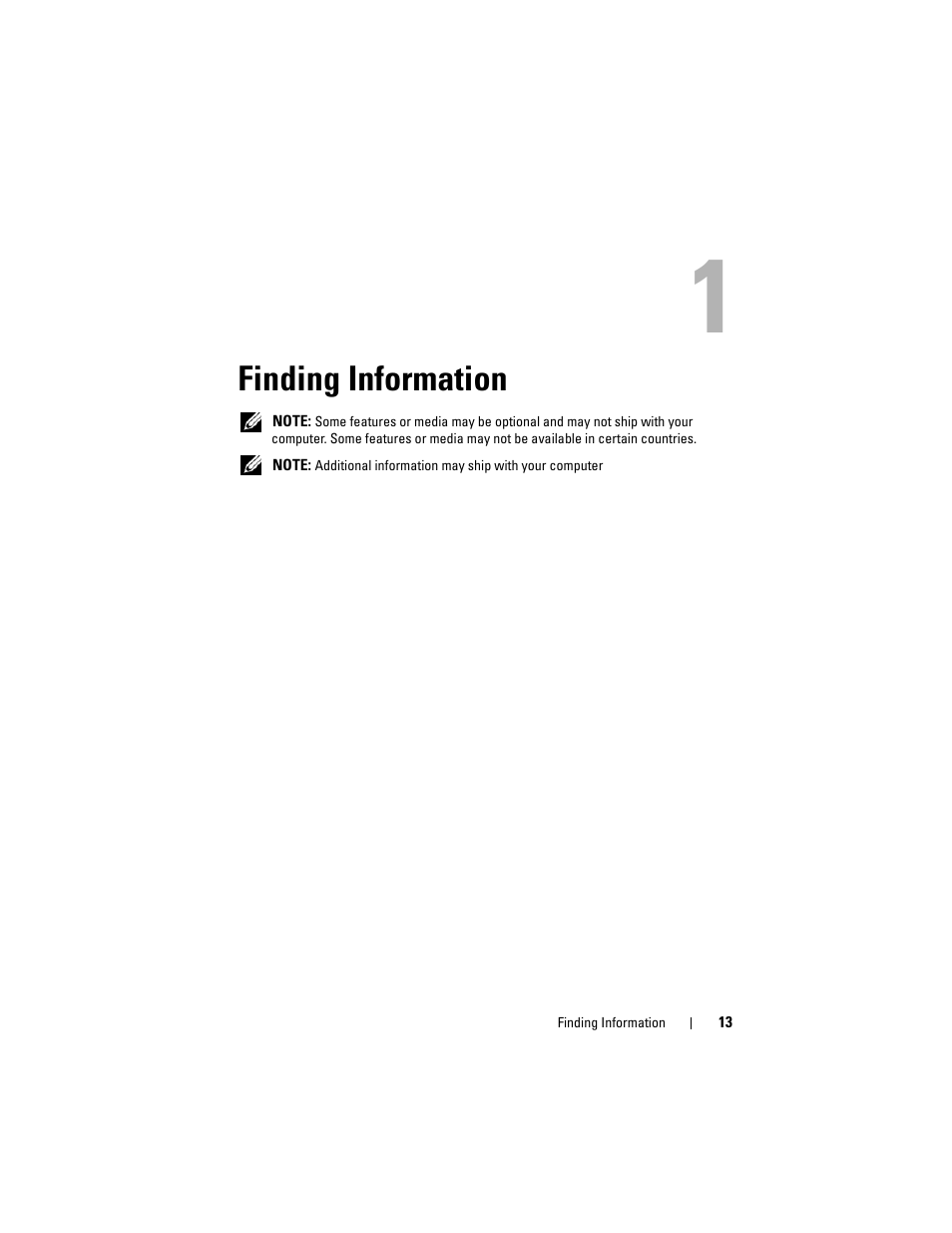 Finding information | Dell Latitude D630 User Manual | Page 13 / 218