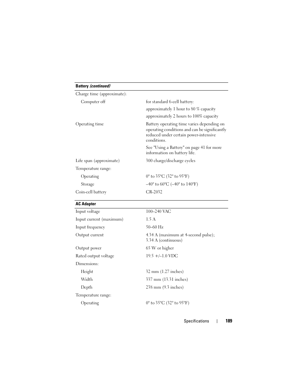 Dell Latitude D630 User Manual | Page 189 / 218