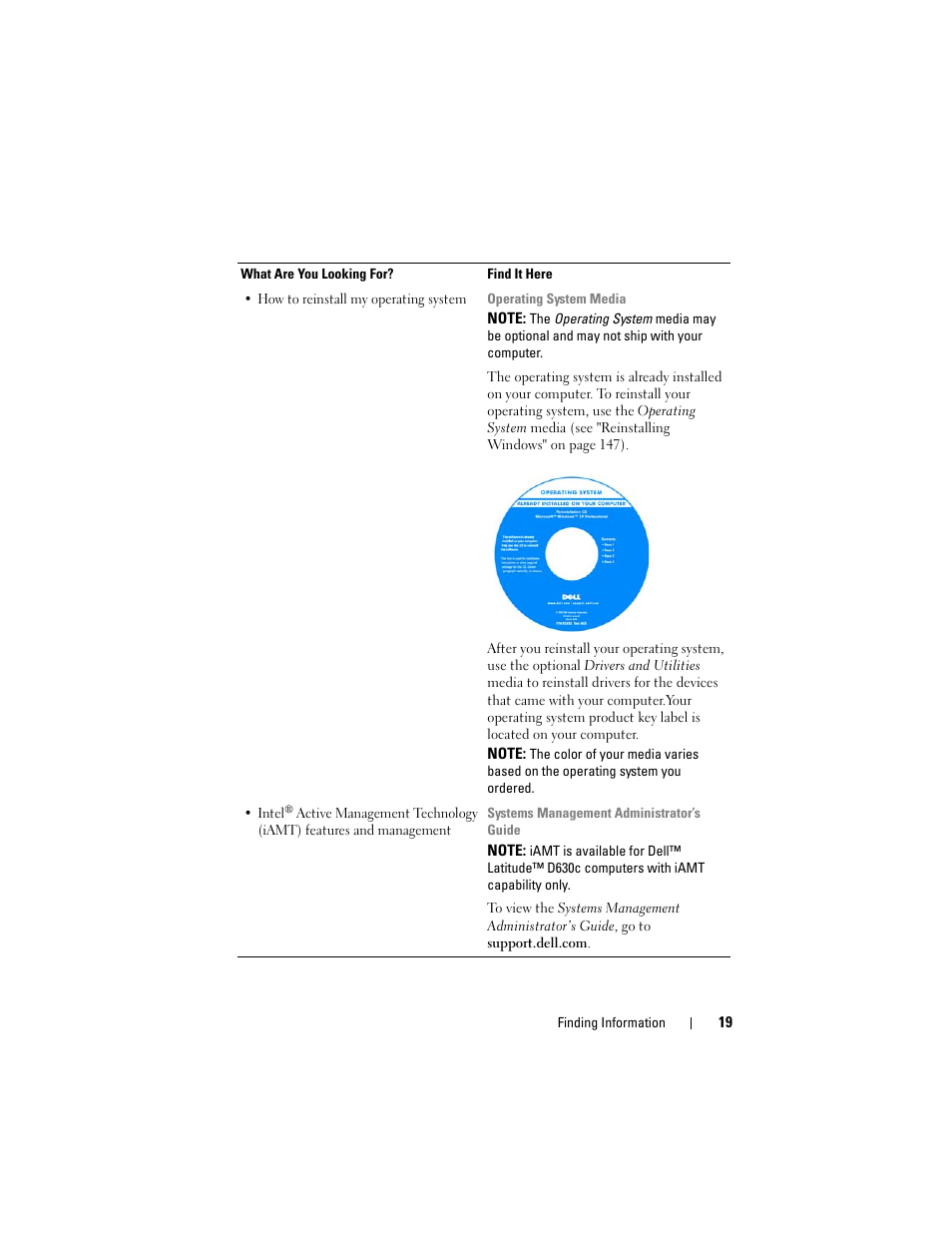 Dell Latitude D630 User Manual | Page 19 / 218