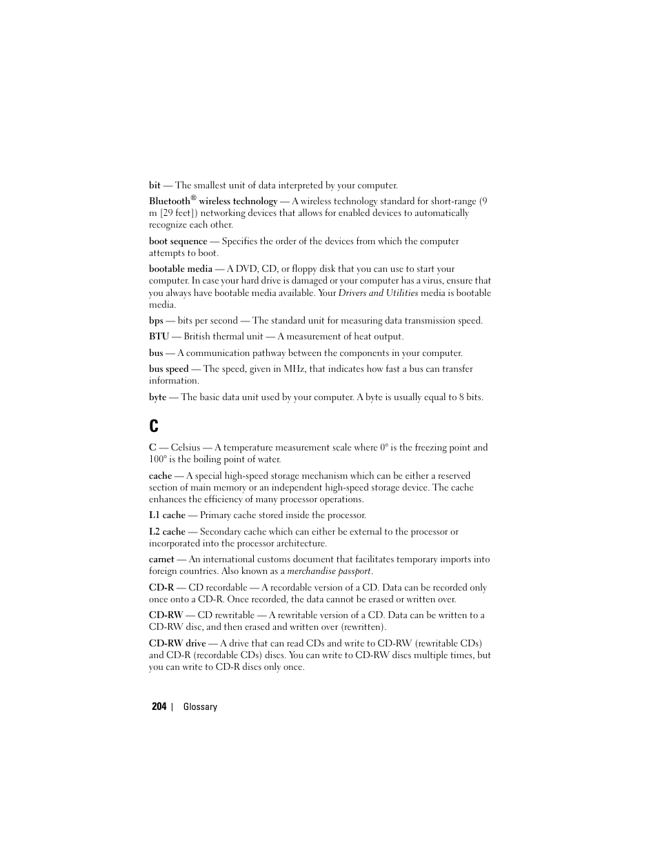 Dell Latitude D630 User Manual | Page 204 / 218