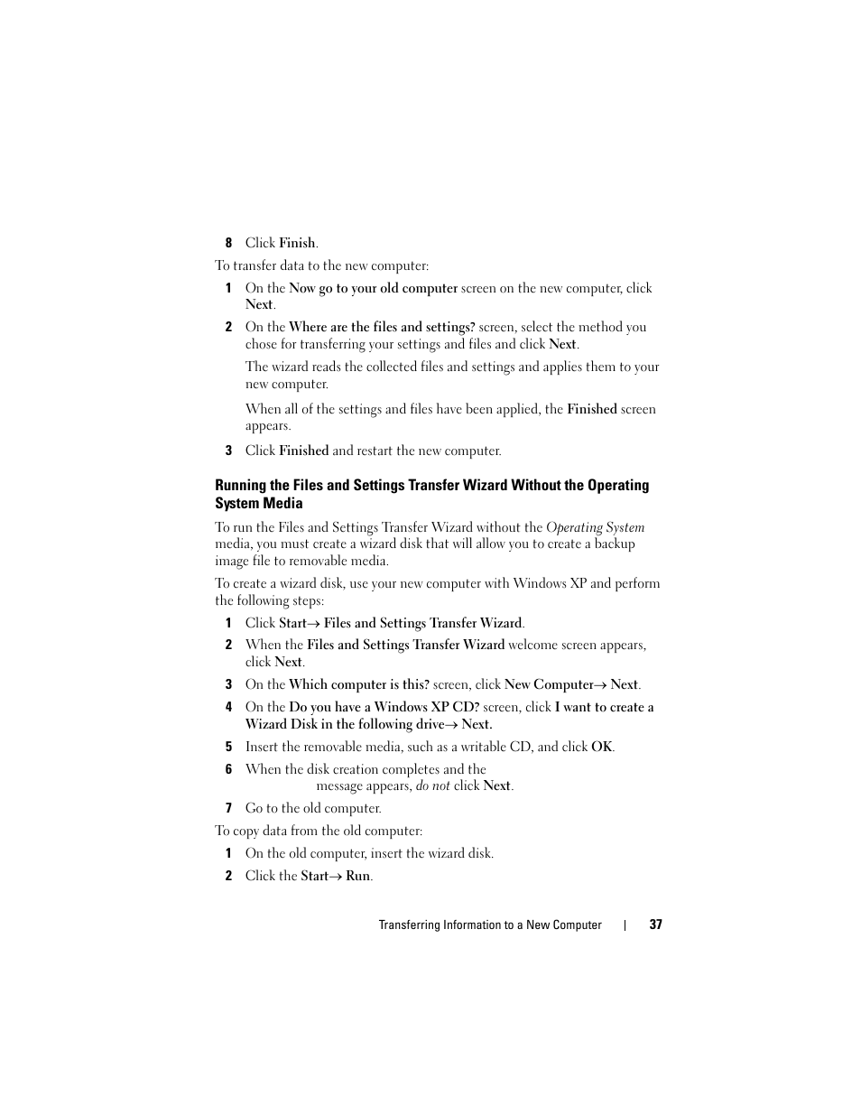 Operating system media | Dell Latitude D630 User Manual | Page 37 / 218