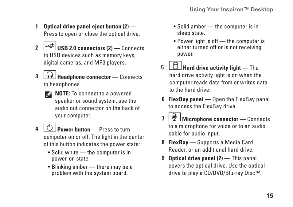 Dell Inspiron 546 (Early 2009) User Manual | Page 17 / 64