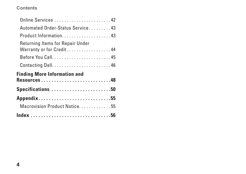 Dell Inspiron 546 (Early 2009) User Manual | Page 6 / 64