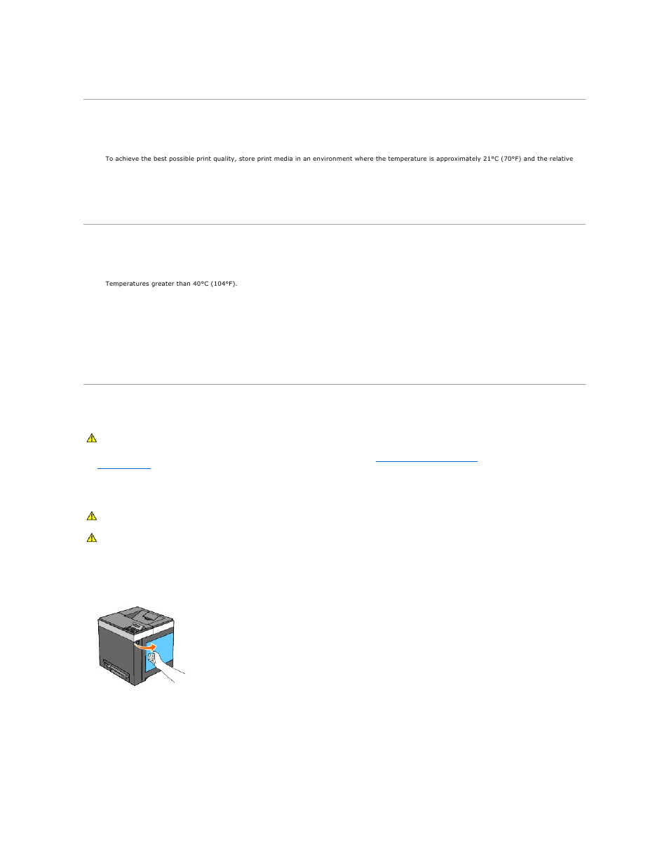 Storing print media, Storing consumables, Replacing toner cartridges | Removing the used toner cartridge | Dell 2130cn Color Laser Printer User Manual | Page 101 / 204