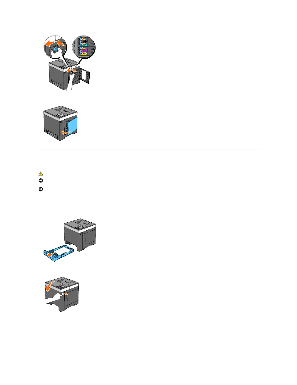 Replacing the print head device (phd) unit | Dell 2130cn Color Laser Printer User Manual | Page 103 / 204