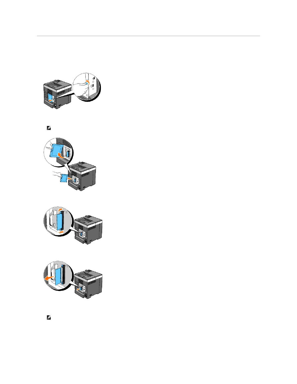 Removing a memory | Dell 2130cn Color Laser Printer User Manual | Page 118 / 204