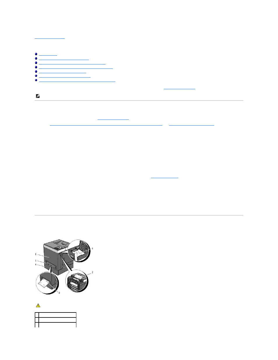 Clearing jams, Avoiding jams, Identifying the location of paper jams | Dell 2130cn Color Laser Printer User Manual | Page 68 / 204