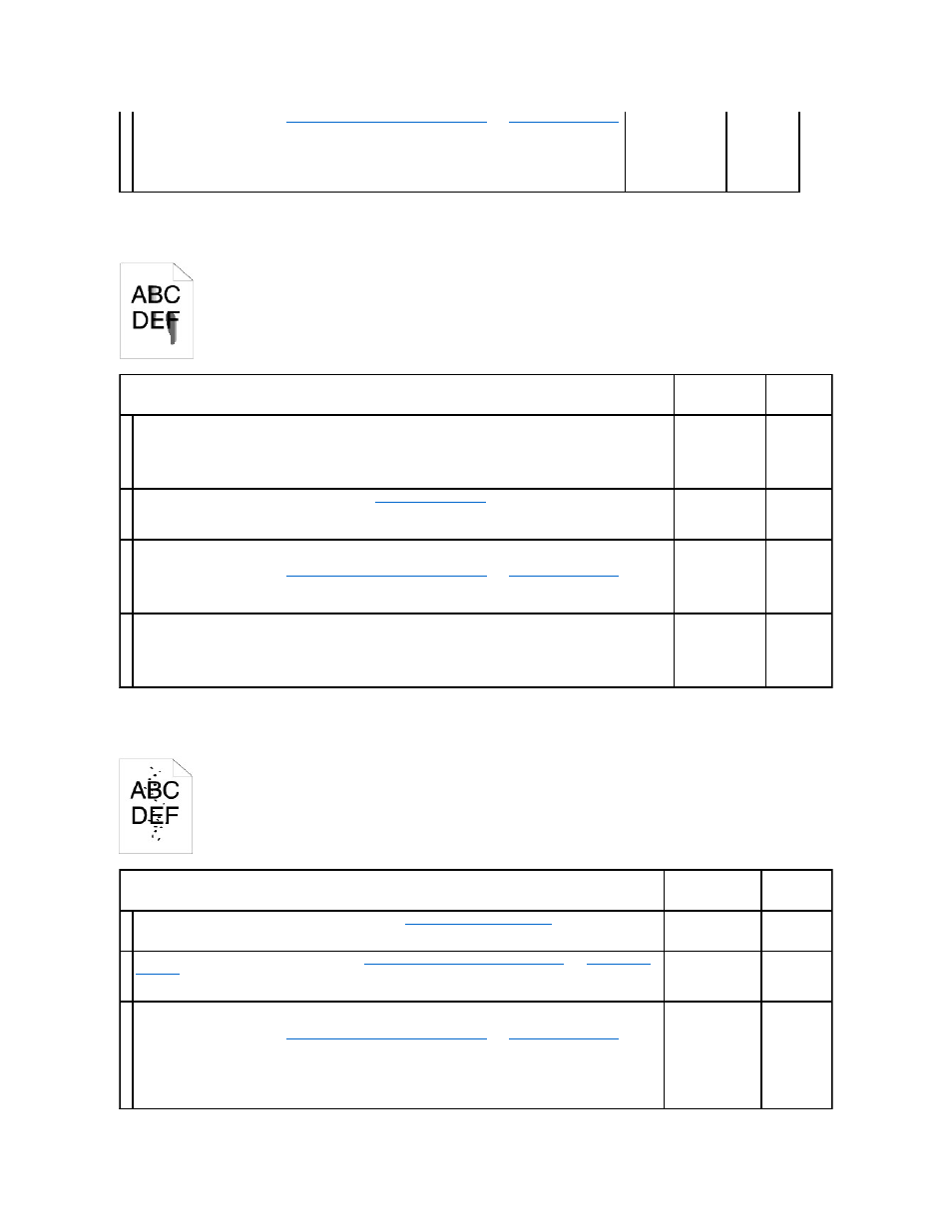 Toner smears or print comes off, Random spots/blurred images | Dell 2130cn Color Laser Printer User Manual | Page 79 / 204