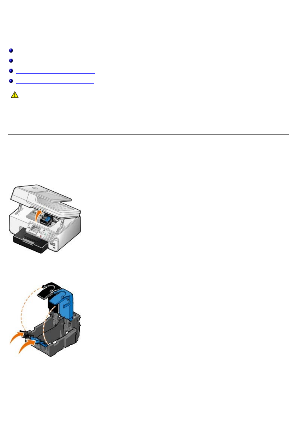 Maintenance, Replacing ink cartridges | Dell 966w All In One Wireless Photo Printer User Manual | Page 73 / 135