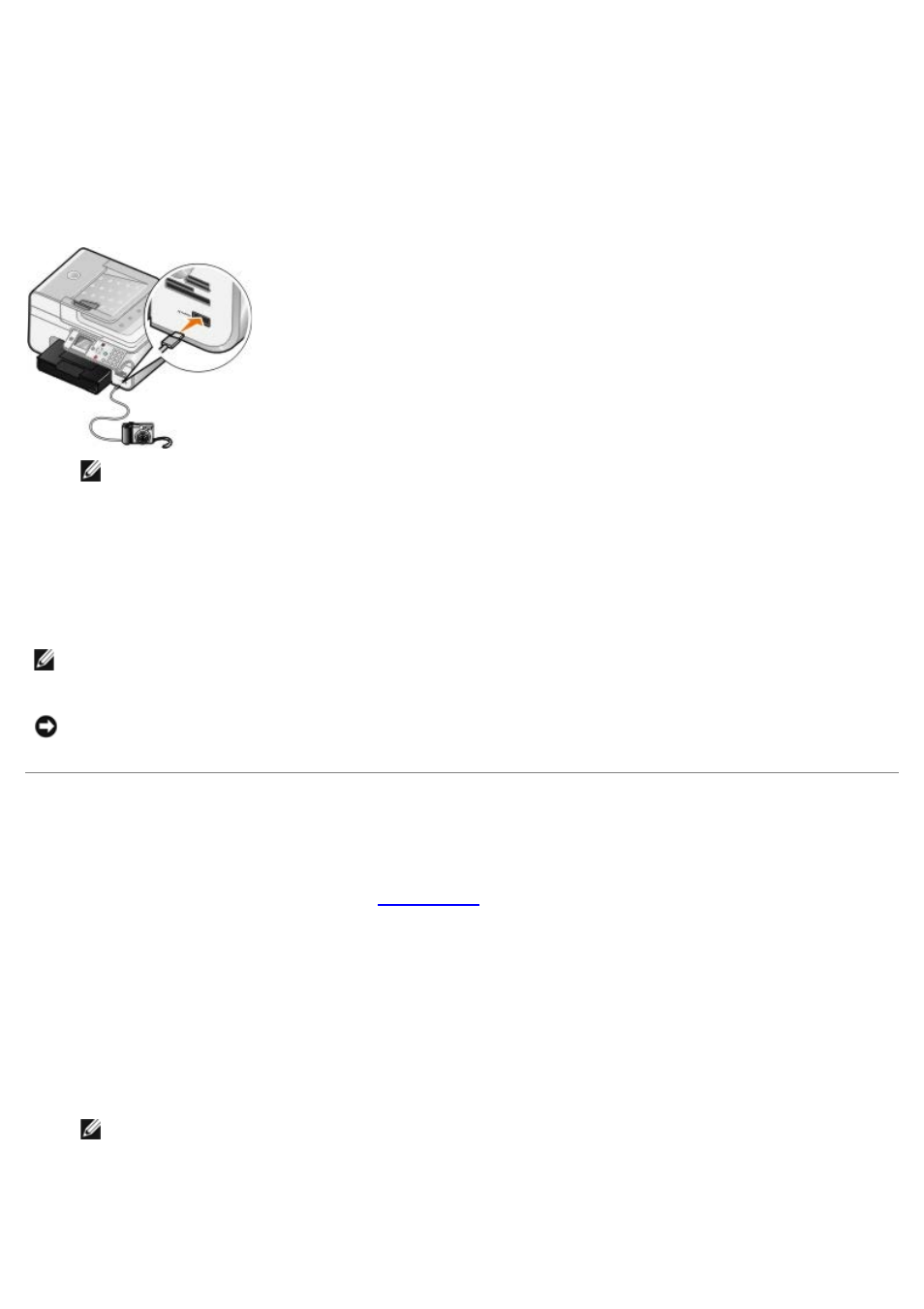 Printing collated copies of your document, Printing photos from a pictbridge-enabled camera | Dell 966w All In One Wireless Photo Printer User Manual | Page 82 / 135