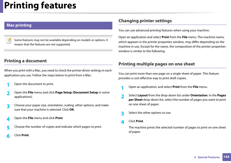 De (see, Printing features | Dell B1163/W Multifunction Mono Laser Printer User Manual | Page 144 / 204