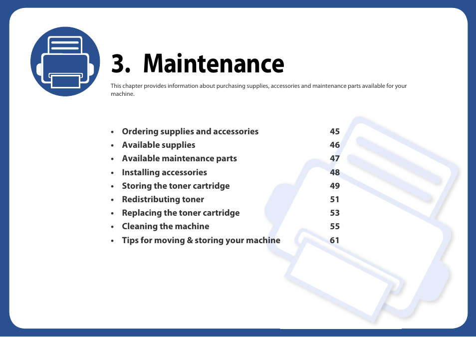 Maintenance | Dell B1163/W Multifunction Mono Laser Printer User Manual | Page 44 / 204