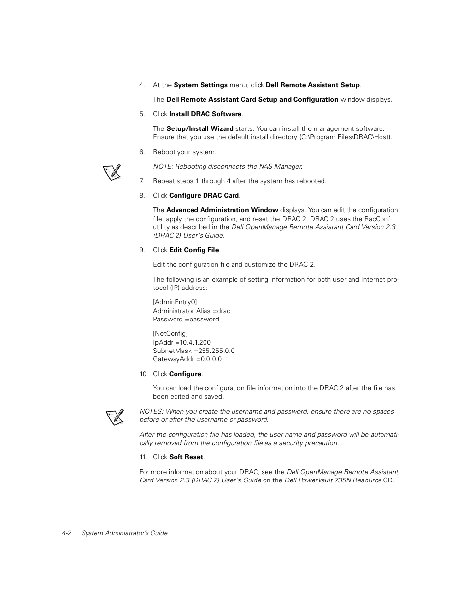 Dell PowerVault 735N (Rackmount NAS Appliance) User Manual | Page 42 / 92