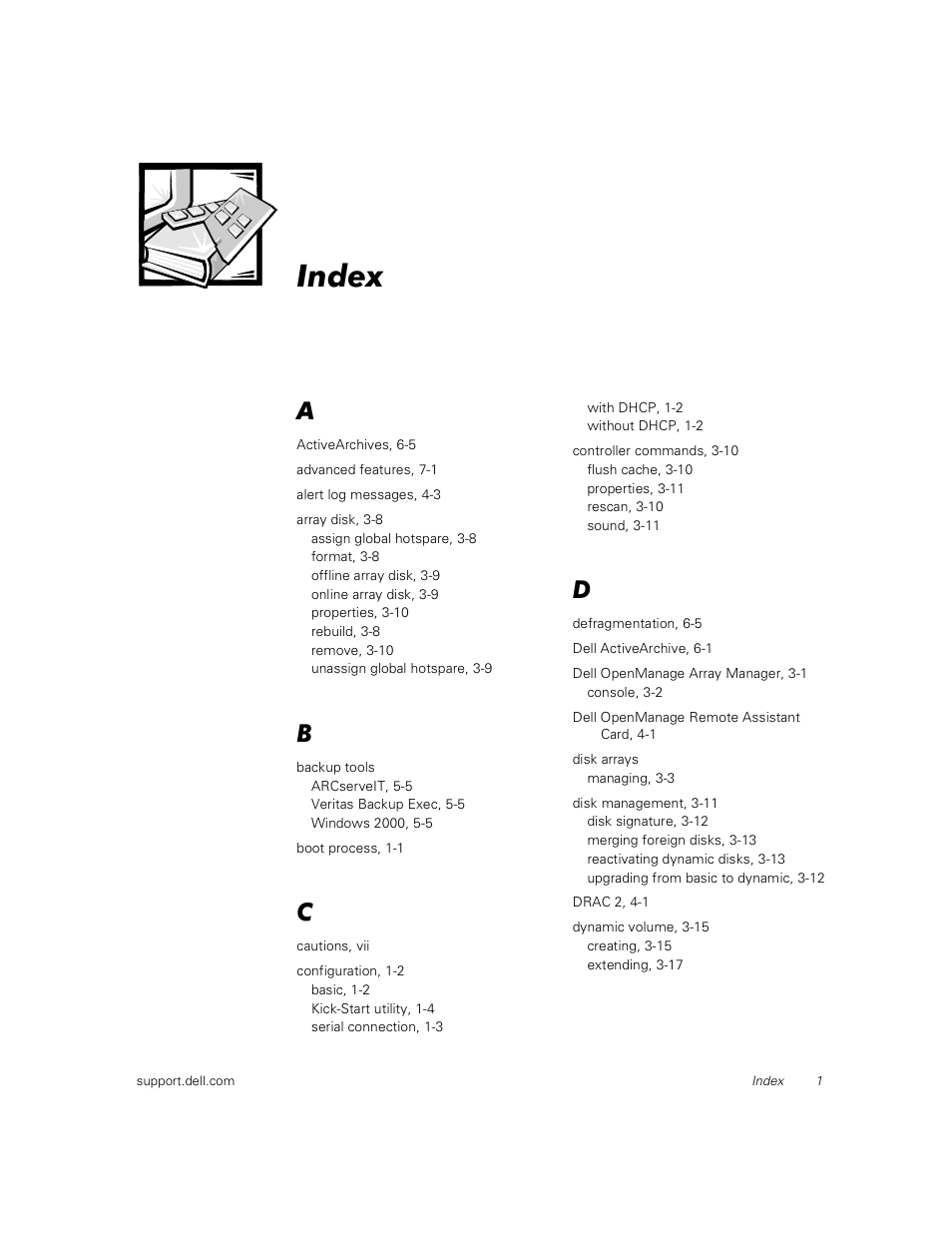 Index | Dell PowerVault 735N (Rackmount NAS Appliance) User Manual | Page 89 / 92