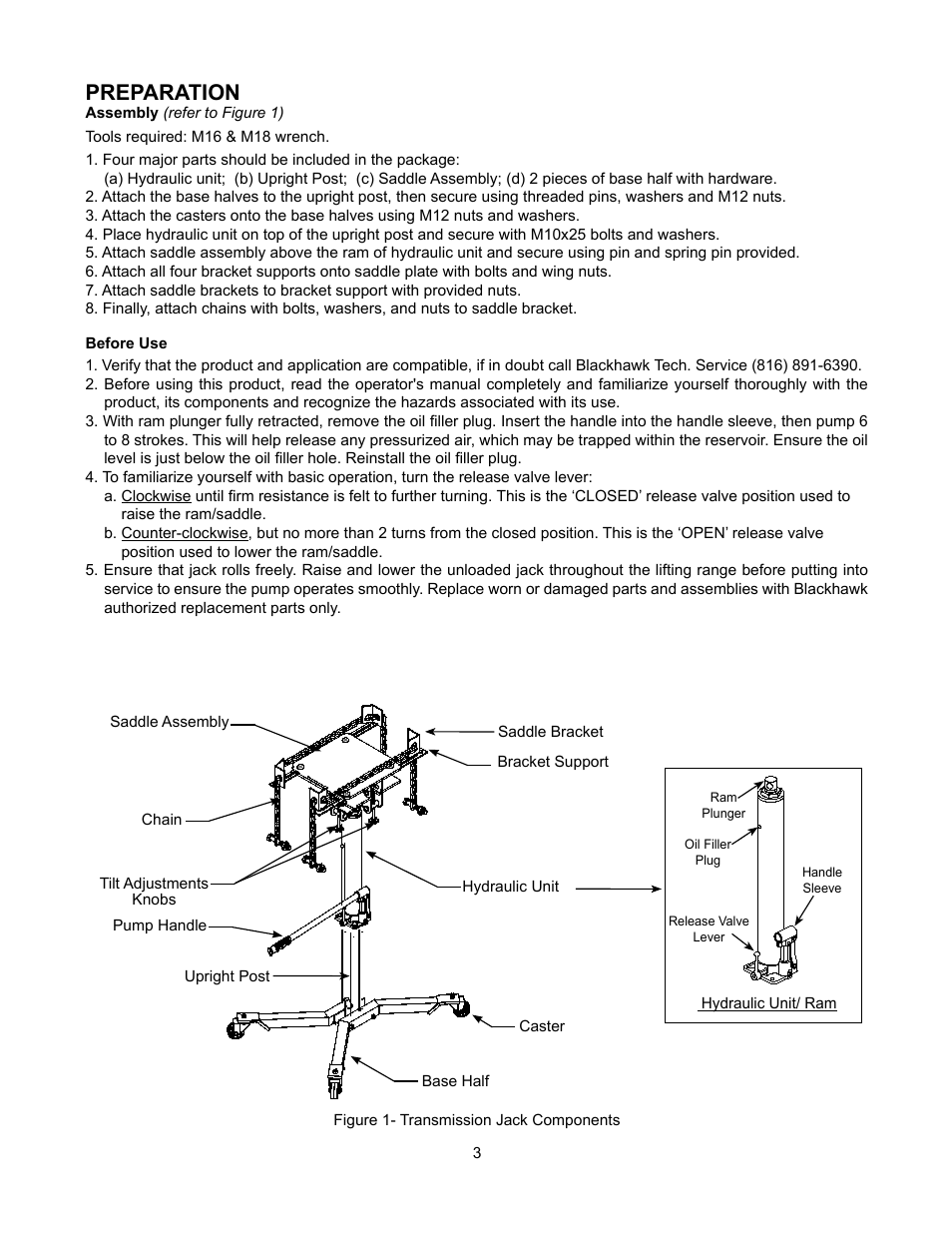 Preparation | BLACKHAWK! BH7000 User Manual | Page 3 / 8