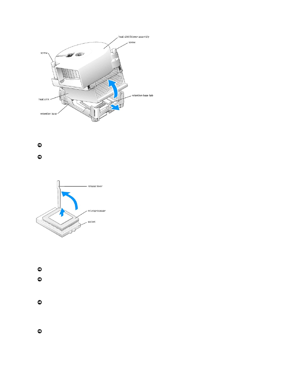 Installing the microprocessor | Dell Dimension 4600C User Manual | Page 36 / 56