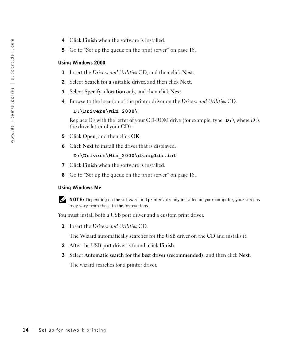 Dell M5200 Medium Workgroup Mono Laser Printer User Manual | Page 14 / 100