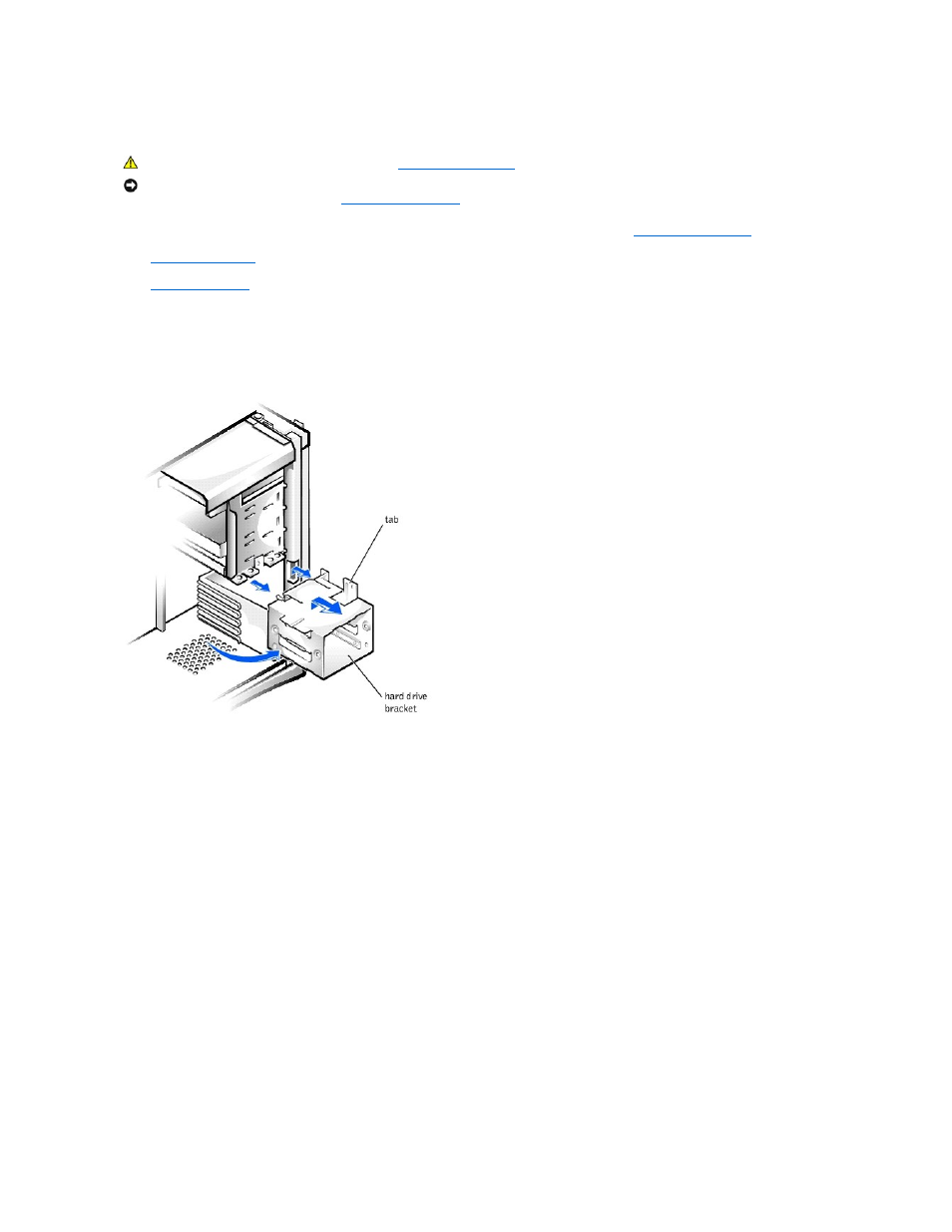 Removing a hard drive | Dell OptiPlex GX400 User Manual | Page 16 / 47