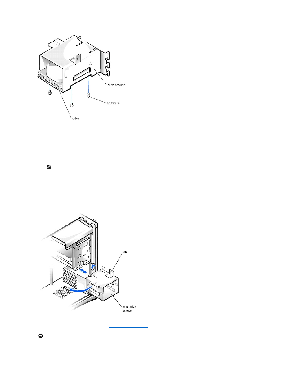 Replacing a hard drive | Dell OptiPlex GX400 User Manual | Page 17 / 47