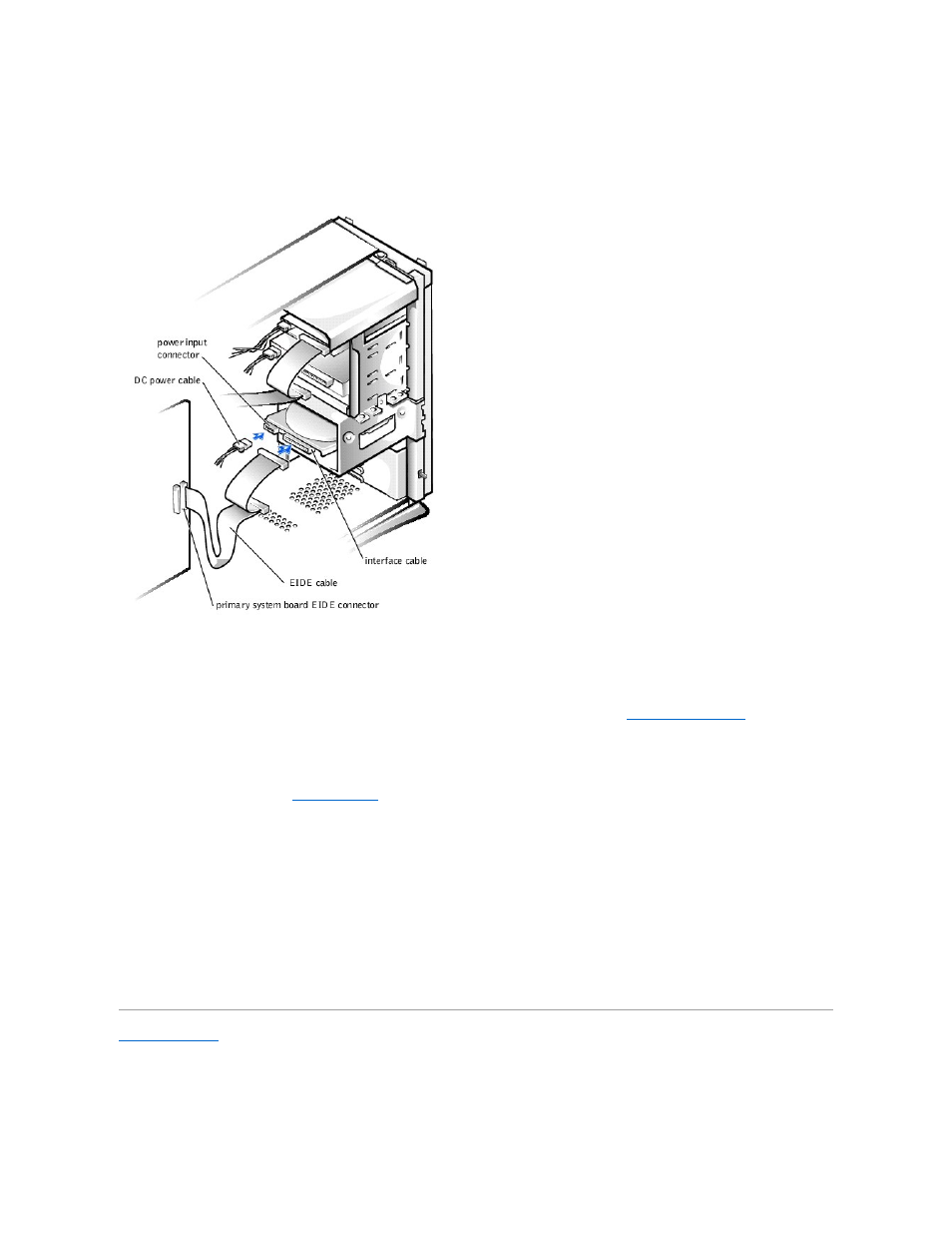 Attaching hard-drive cables | Dell OptiPlex GX400 User Manual | Page 18 / 47