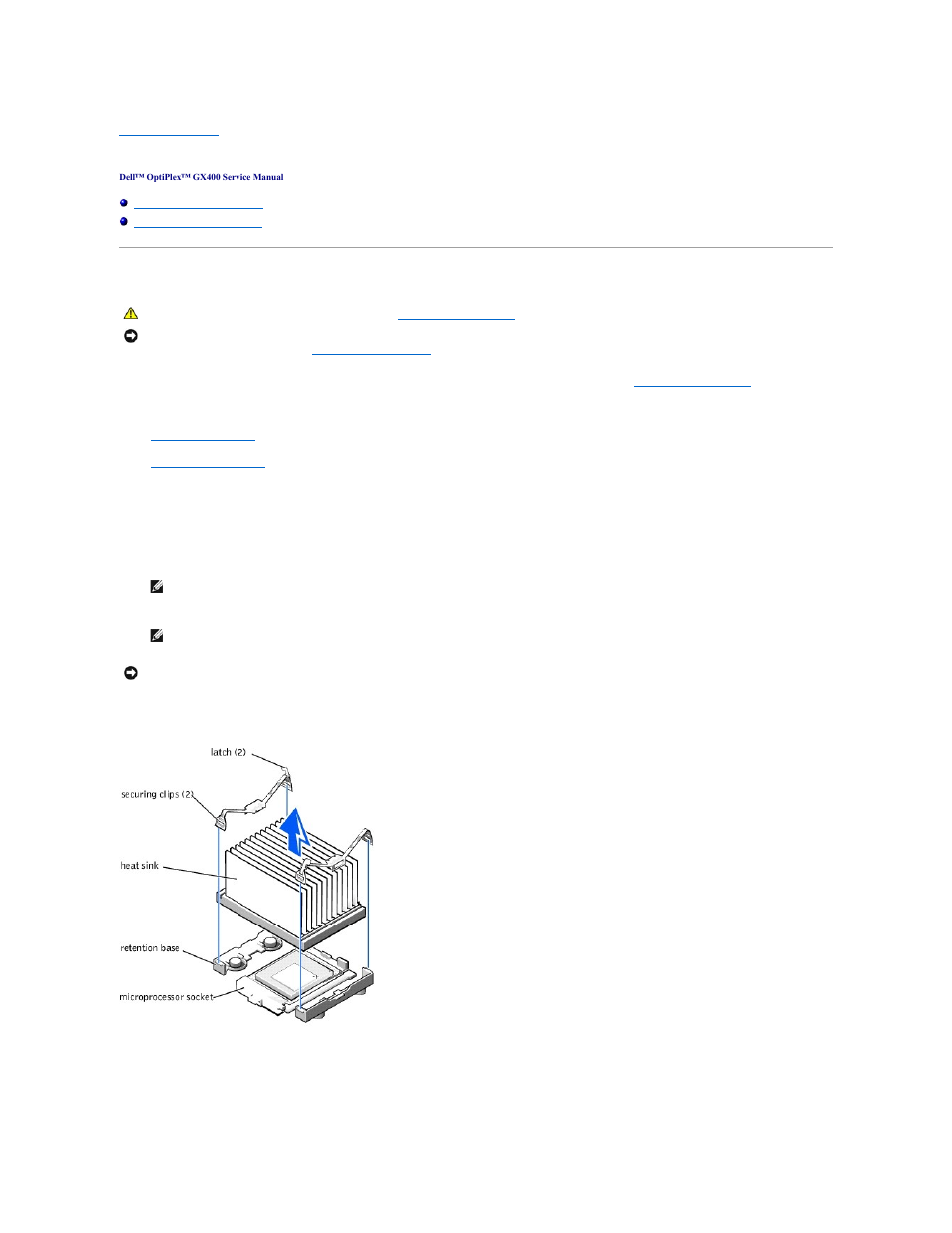 Microprocessor | Dell OptiPlex GX400 User Manual | Page 32 / 47