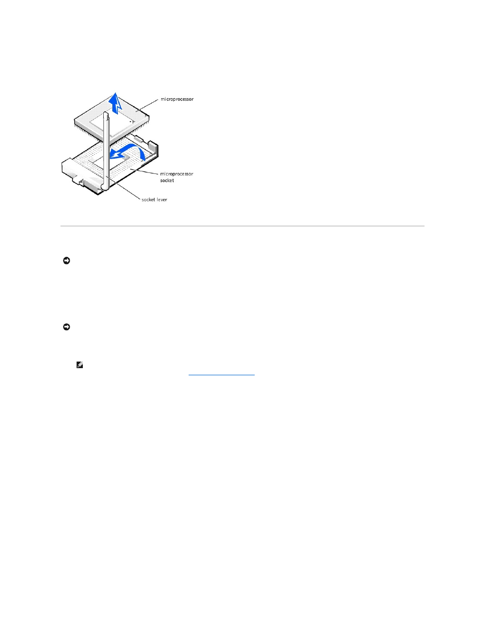 Replacing the microprocessor | Dell OptiPlex GX400 User Manual | Page 33 / 47