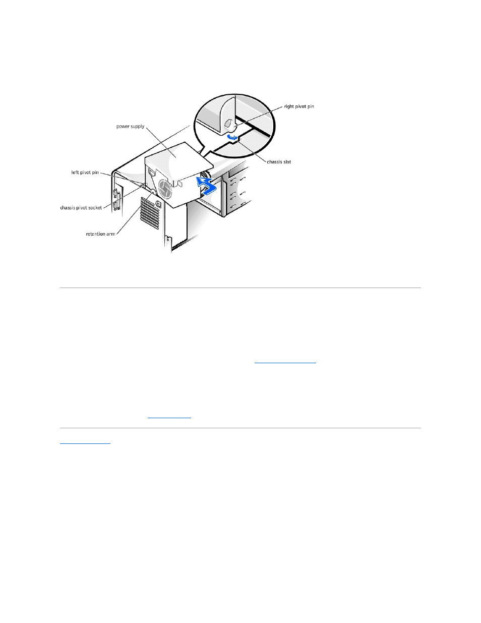 Replacing the power supply | Dell OptiPlex GX400 User Manual | Page 39 / 47