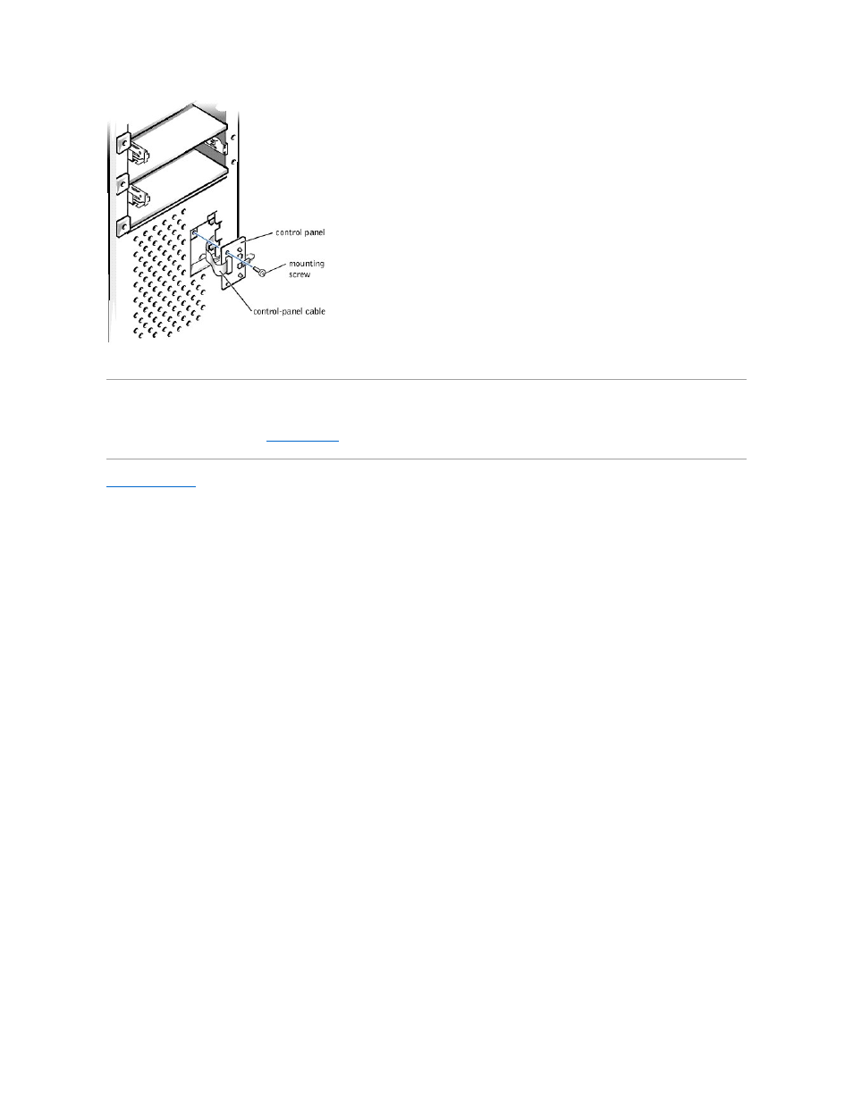 Replacing the control panel | Dell OptiPlex GX400 User Manual | Page 8 / 47