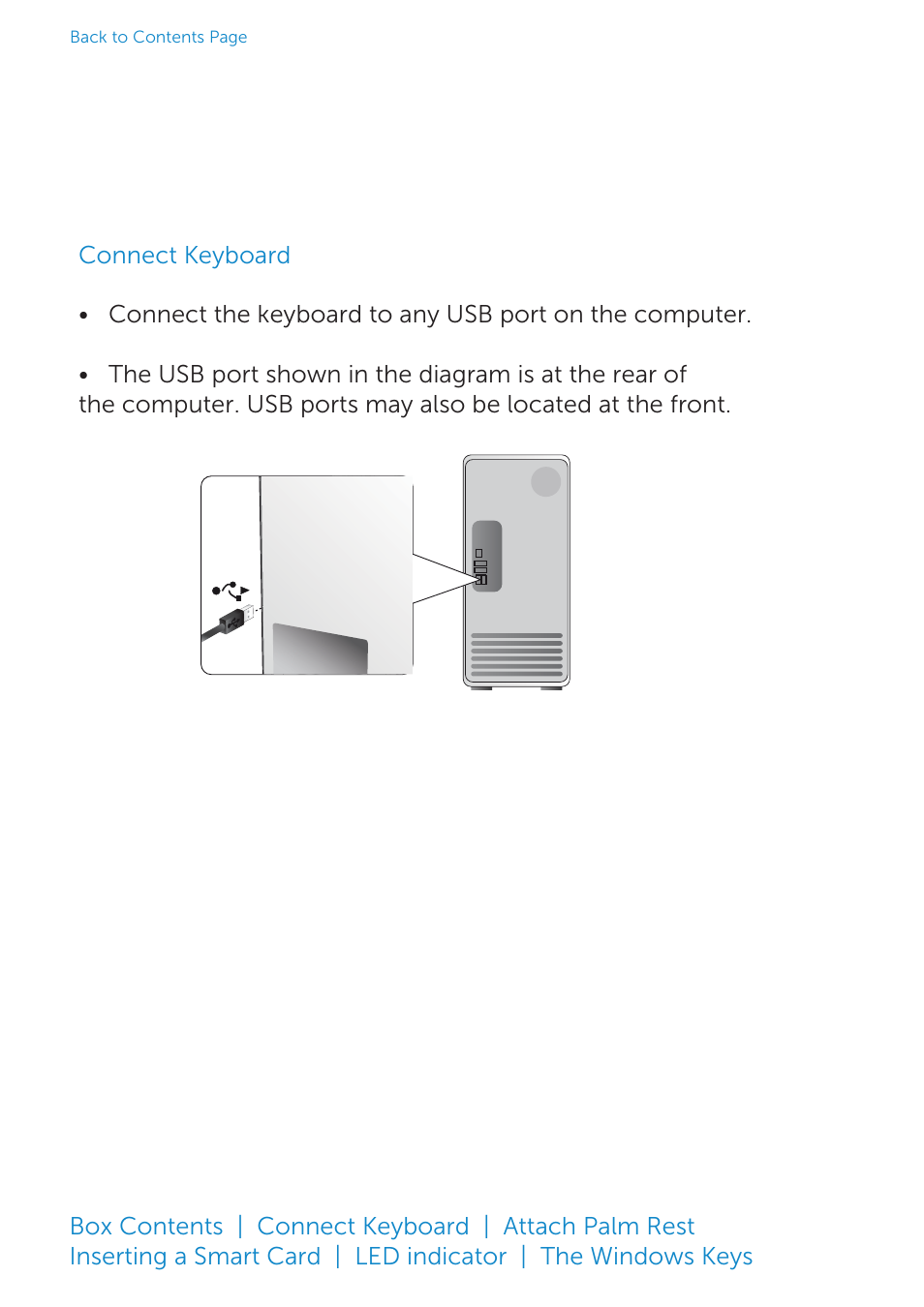Connect keyboard | Dell Smartcard Keyboard KB813 User Manual | Page 31 / 46