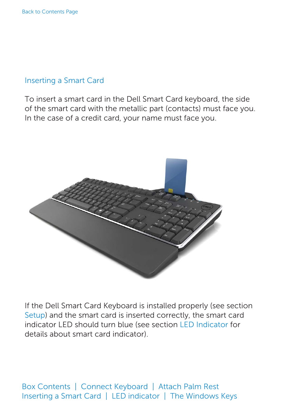 Inserting a smart card | Dell Smartcard Keyboard KB813 User Manual | Page 33 / 46