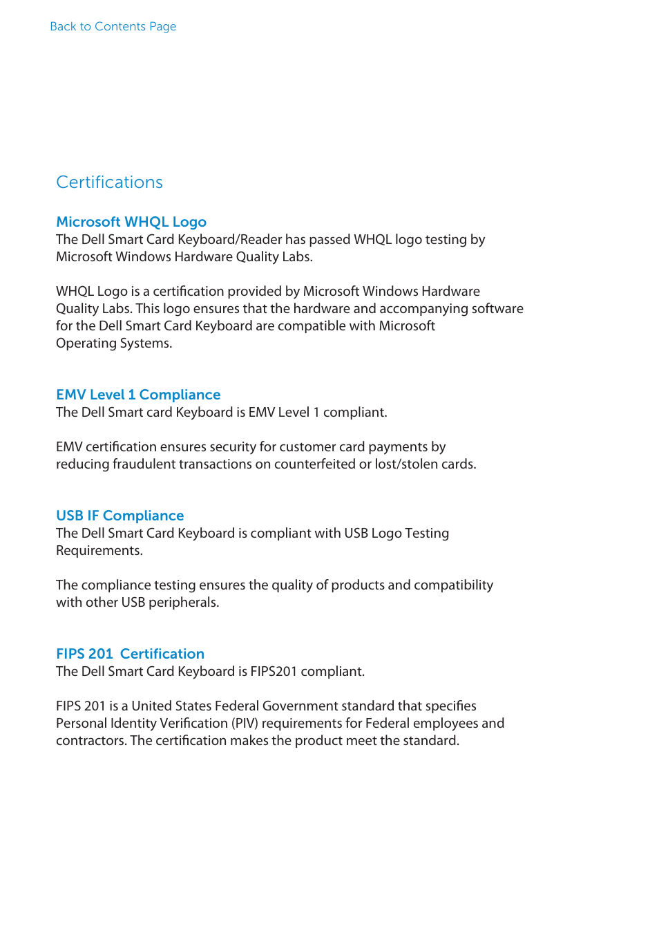 Certiﬁcations | Dell Smartcard Keyboard KB813 User Manual | Page 46 / 46