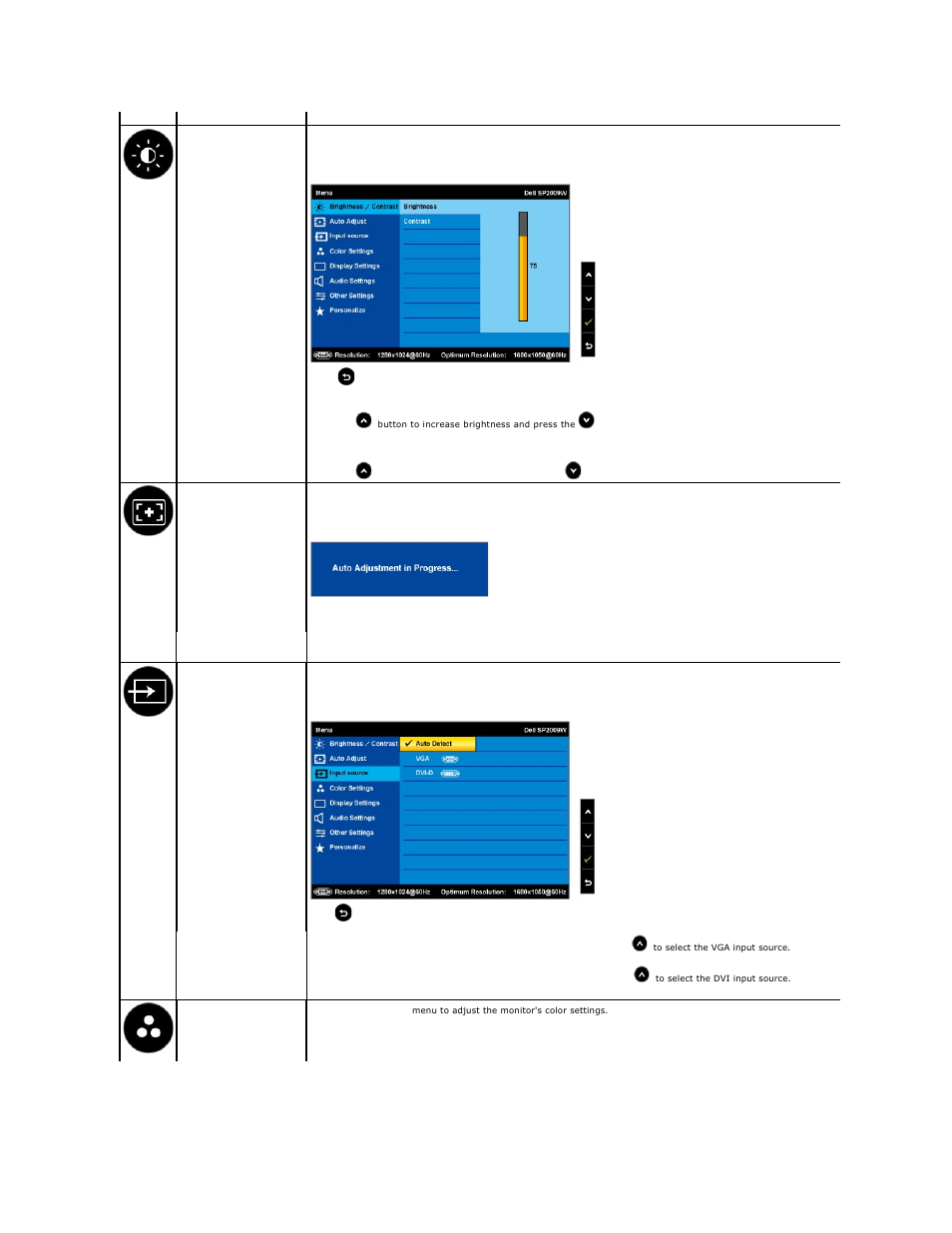 Dell SP2009WFP Monitor User Manual | Page 16 / 34