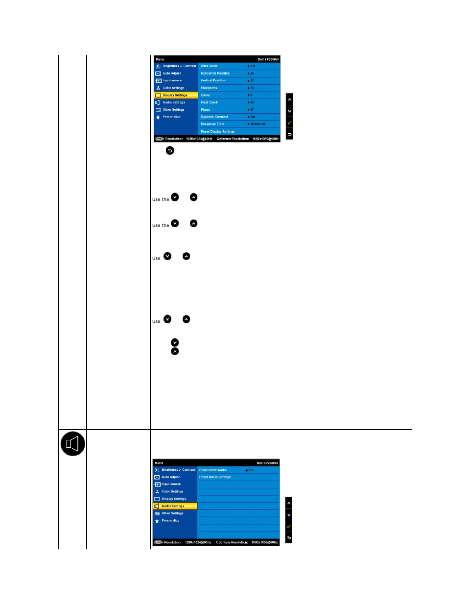 Dell SP2009WFP Monitor User Manual | Page 18 / 34