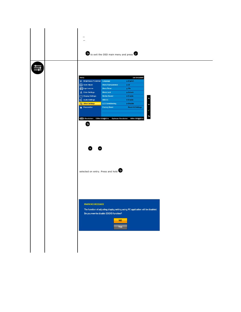 Dell SP2009WFP Monitor User Manual | Page 19 / 34