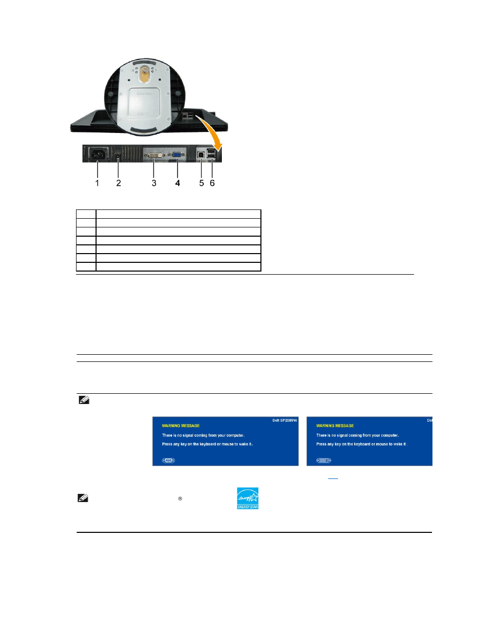 Monitor specifications, Power management modes | Dell SP2009WFP Monitor User Manual | Page 5 / 34