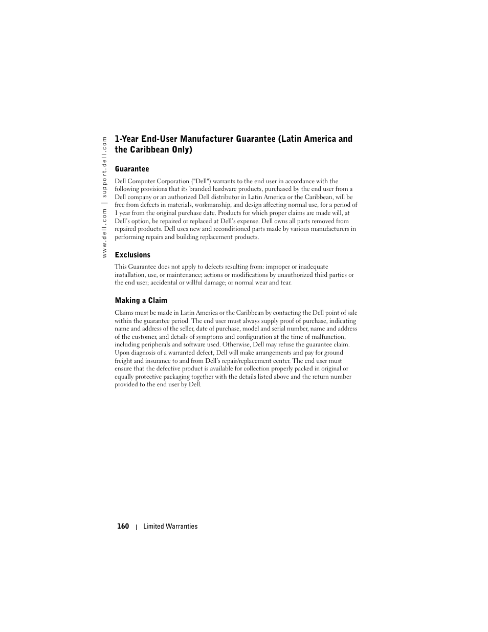Dell X50 Upgrade User Manual | Page 160 / 170