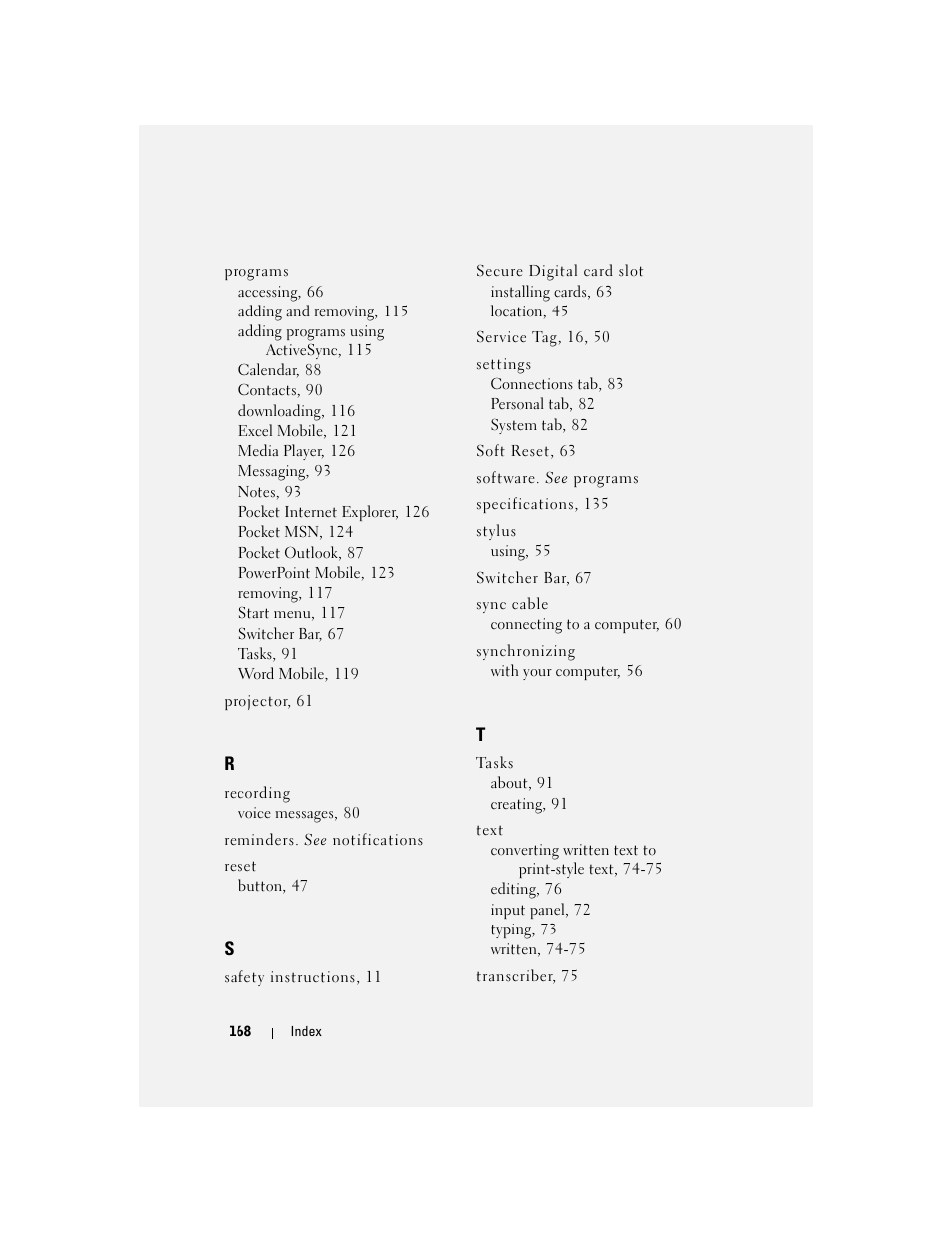 Dell X50 Upgrade User Manual | Page 168 / 170
