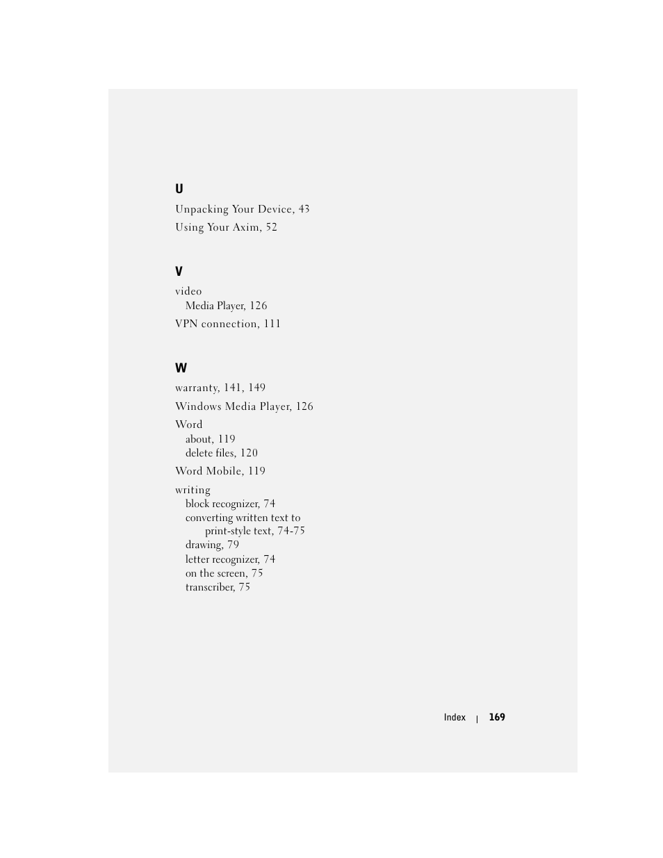 Dell X50 Upgrade User Manual | Page 169 / 170