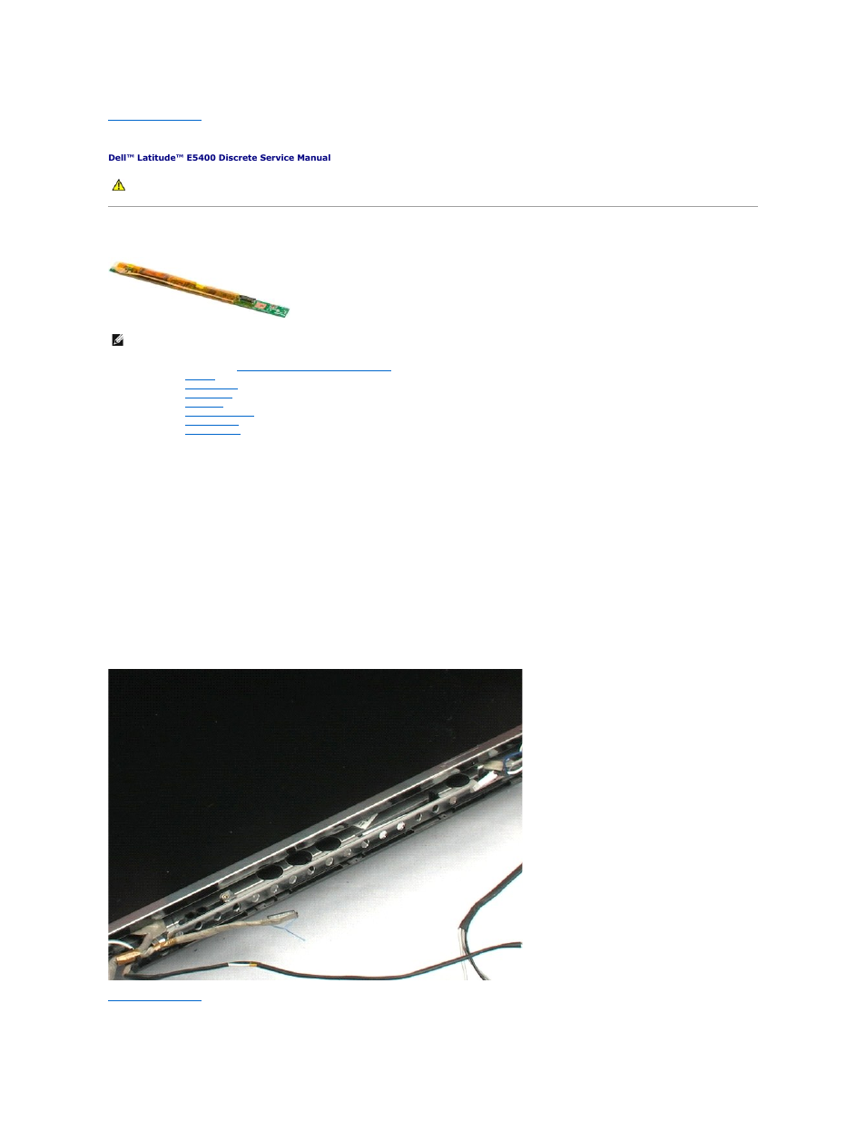 Display inverter, Removing the display inverter | Dell Latitude E5500 User Manual | Page 34 / 42