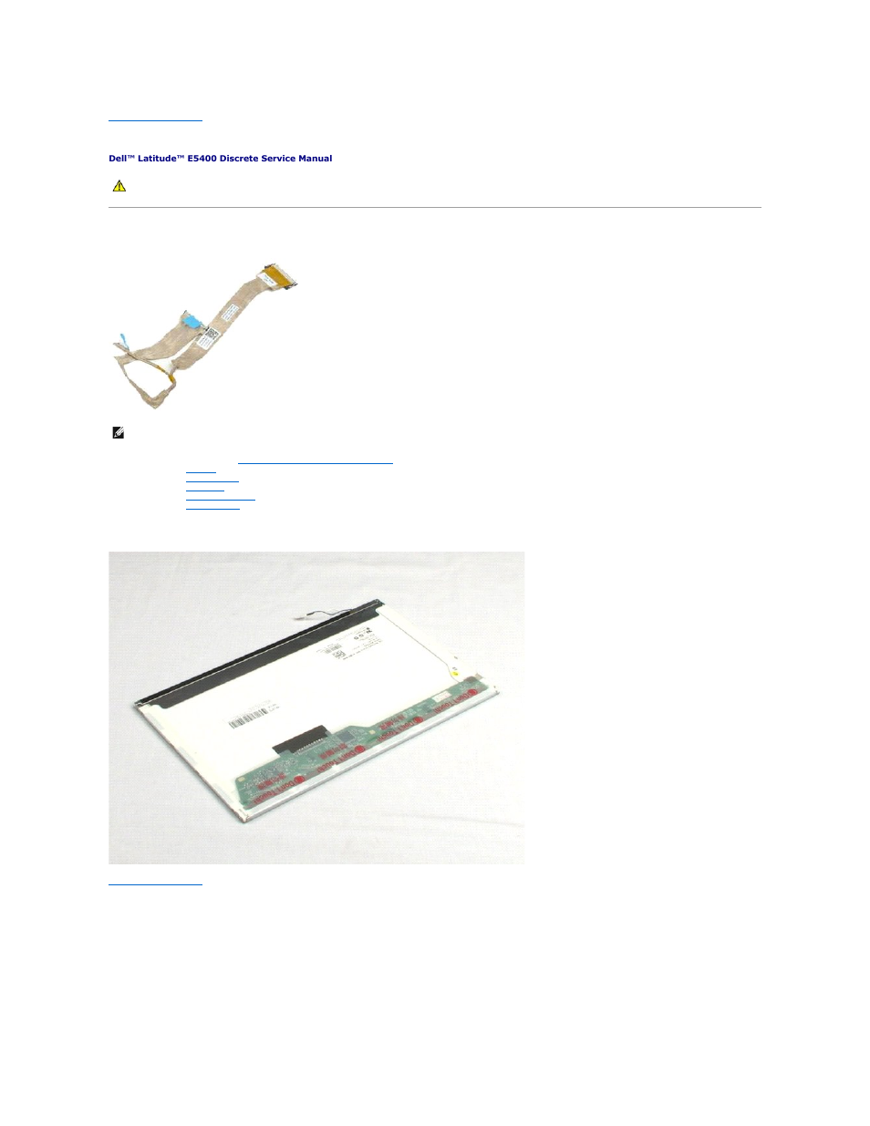 Display cable, Removing the display cable | Dell Latitude E5500 User Manual | Page 38 / 42