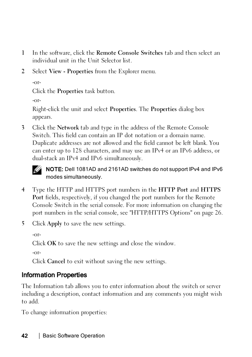 Information properties | Dell KVM 1082DS User Manual | Page 42 / 114